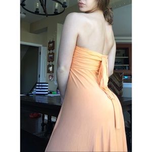 Versatile, mango/peach-orange sun dress